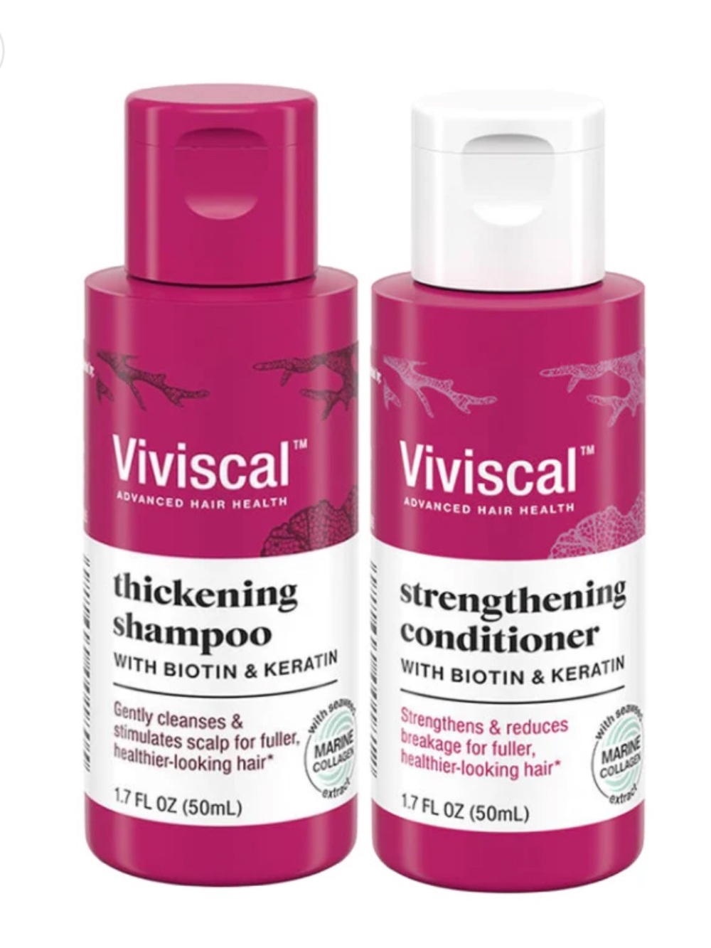 Vivisca Thickening Shampoo & Strengthening Conditioner Mini Set 50ml X 2 NEW